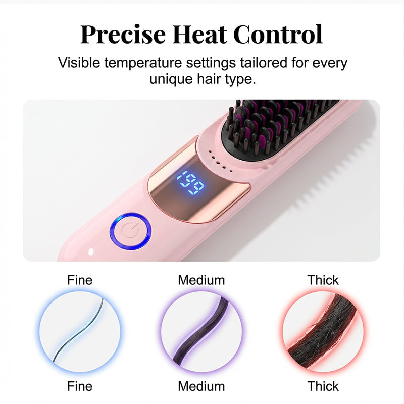🥳2026 HOT SALE🥳💞50K+ SOLD!👵✨ 50% OFF! 3-Temp Ionic Straightening Comb – Anti-scald design, gentle on hair. Adds shine, reduces frizz. Perfect for safe daily styling. 🌸🛡️