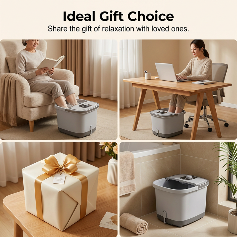 Heated Foot Spa Bath with Massage Rollers