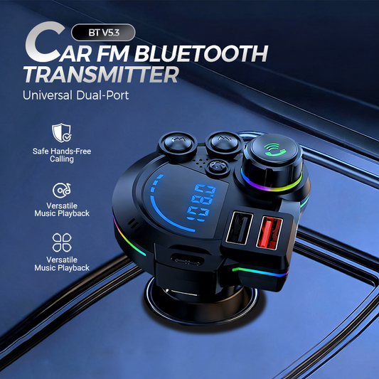 📻 57% OFF NOW! 🚗 Universal Dual-Port Car FM Bluetooth Transmitter – Wireless Music, Hands-Free Calling & Dual USB Charger 🔌