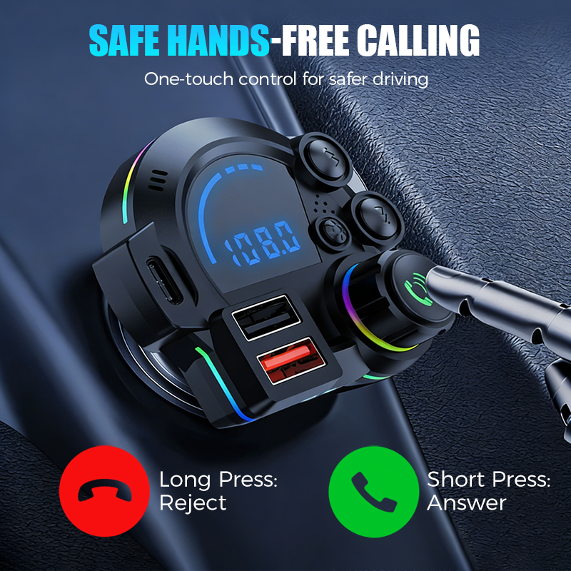 📻 57% OFF NOW! 🚗 Universal Dual-Port Car FM Bluetooth Transmitter – Wireless Music, Hands-Free Calling & Dual USB Charger 🔌