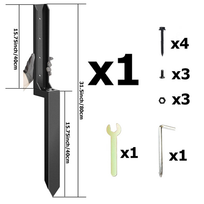✨ Fix Wobbly Fence Posts Fast – Heavy-Duty H-Shaped Fence Post Repair Anchor! ✨