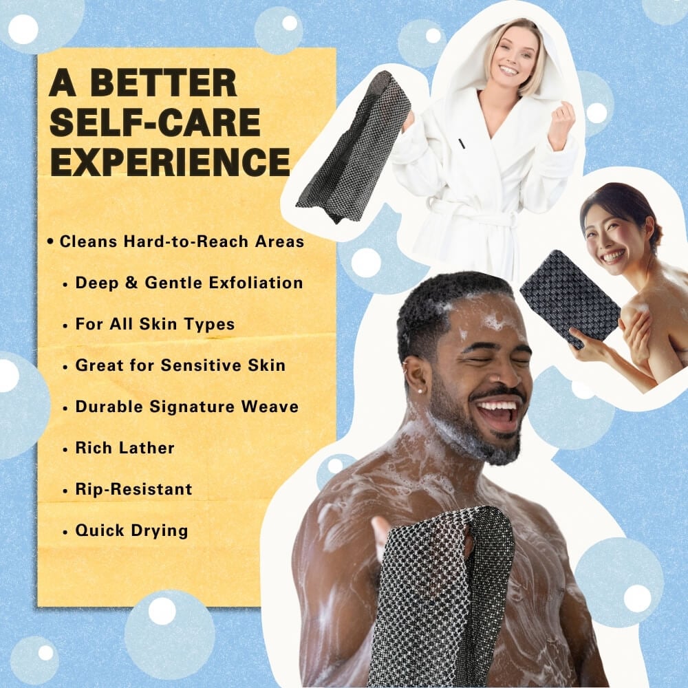 🧼Exfoliating Antibacterial Shower Towel🚿-Buy 1 Get 1 Free