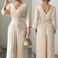 🔥40% OFF🔥Elegant V-Neck Pleated Wide-Leg Jumpsuit