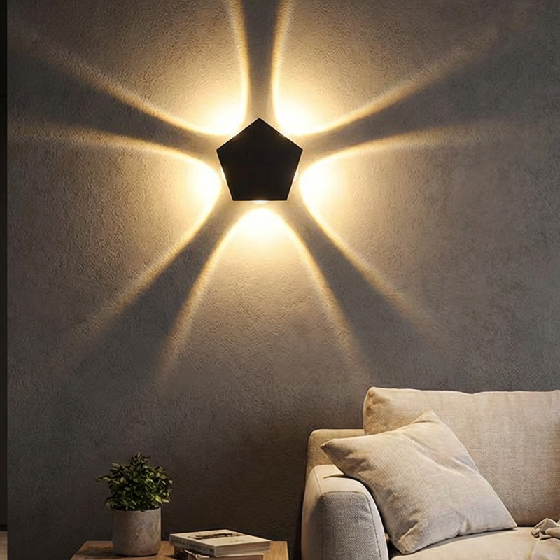 🔥Limited-time offer-Modern LED Wall Sconce with Geometric Light Effect✨