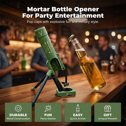 🔥 50% OFF! 🍻 51mm Beer Bottle Mortar – Fun Cap-Launching Desk & Bar Accessory, Perfect for Parties & Gifts 🚀✨