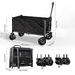 🚚🏕️ LIMITED-TIME 49% OFF! Heavy-Duty Collapsible Wagon Cart – 130L Capacity, 80kg Load & All-Terrain Wheels