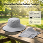 🥳2026 HOT SALE🥳💞50K+ SOLD!🧢🌬️ 50% OFF! Breathable Fisherman Hat with Detachable Mask – 2-in-1 design, ice silk fabric keeps you cool. Wide brim & neck flap for 360° sun protection. Adjustable chin strap, wind-resistant. 🛡️✨