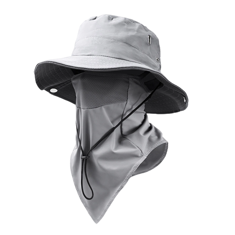 🥳2026 HOT SALE🥳💞50K+ SOLD!🧢🌬️ 50% OFF! Breathable Fisherman Hat with Detachable Mask – 2-in-1 design, ice silk fabric keeps you cool. Wide brim & neck flap for 360° sun protection. Adjustable chin strap, wind-resistant. 🛡️✨