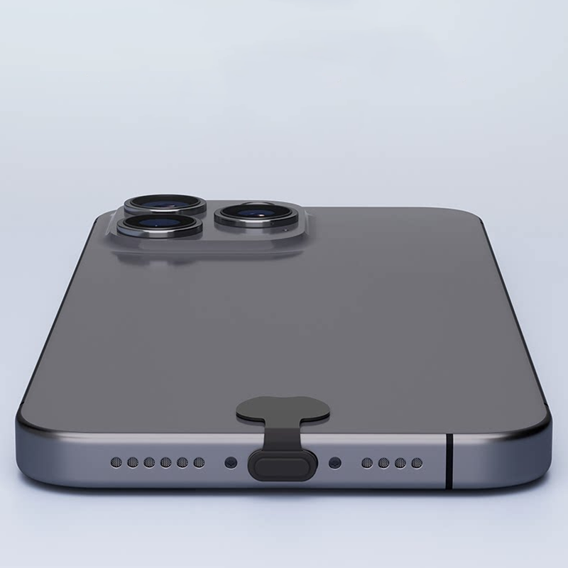 Self-adhesive dust plug to prevent loss of Type-C ports