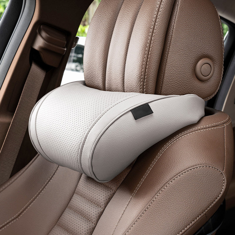 Ergonomic headrest and lumbar support set for car seats