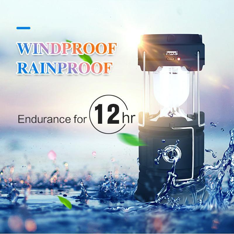 🥳2026 TOP PICK🥳 LED Flame Camping Lantern – 3-in-1 Lantern & Flashlight, Flickering Flame Mode – Retractable, Portable – Solar & USB Rechargeable! 🔦💨