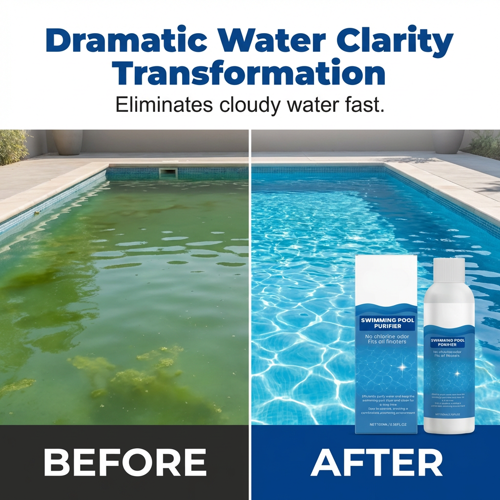 🥳2026 HOT SALE🥳💞50K+ SOLD!💥✨🧪 50% OFF! Fast Pool Purifier – Eliminates bacteria & algae instantly. No overpowering chlorine odor. Keeps water crystal clear for days. Perfect for home pools. 🏡🩵