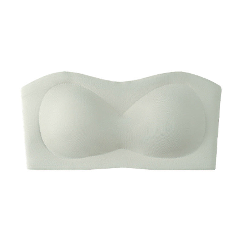 ⛱️Last Day Special Price ￡7.99!!💞Womens Strapless Bras Push Up Bandeau Bra Non Slip Wireless Supportive Padded Bras Seamless Comfortable Tube Jelly Bra