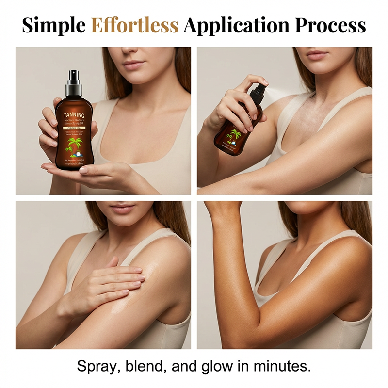 🏖️Summer Hot Sale - ONLY ￡12.99!!⚡50K+ SOLD!🌞Sunless Tanning Oil with Coconut Oil