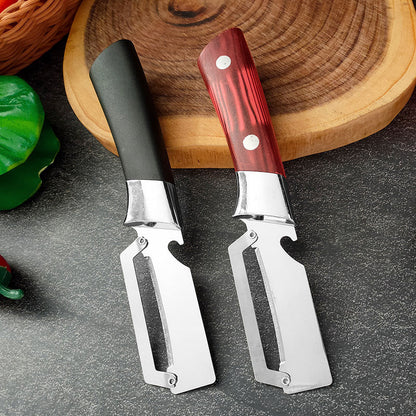 🥒 LIMITED TIME 49% OFF! ⚡ Thickened Stainless Steel Multi-Peeler – Heavy-Duty, Wide Blade, Bottle Opener 🍺