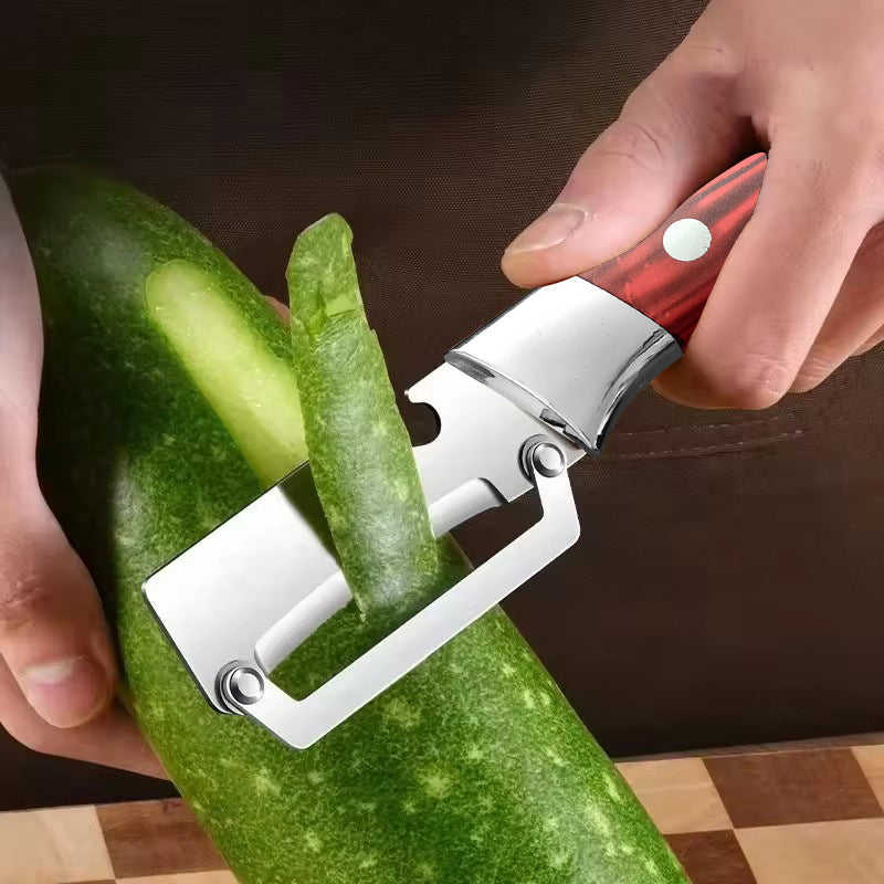 🥒 LIMITED TIME 49% OFF! ⚡ Thickened Stainless Steel Multi-Peeler – Heavy-Duty, Wide Blade, Bottle Opener 🍺