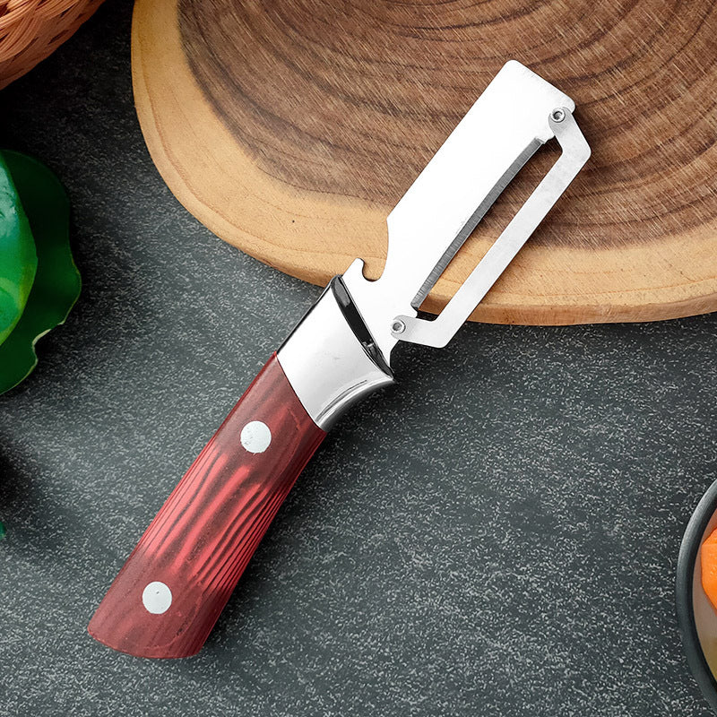 🥒 LIMITED TIME 49% OFF! ⚡ Thickened Stainless Steel Multi-Peeler – Heavy-Duty, Wide Blade, Bottle Opener 🍺
