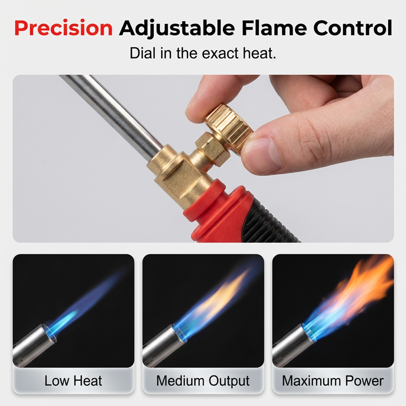 🔥Last day of the limited-time 50% off sale!🔥High-Power Gas Torch with Adjustable Flame Control