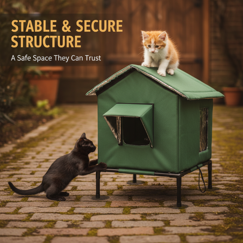 🏠 LIMITED-TIME 49% OFF! 🐈 All-Weather Elevated Outdoor Cat House – Waterproof, Insulated, Foldable 🌧️