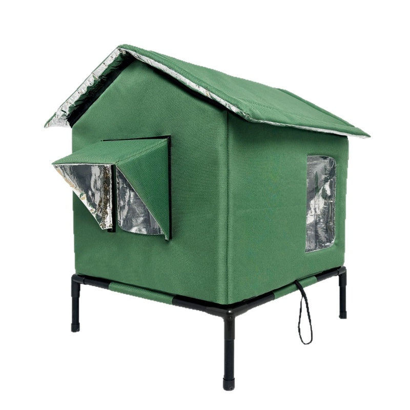 🏠 LIMITED-TIME 49% OFF! 🐈 All-Weather Elevated Outdoor Cat House – Waterproof, Insulated, Foldable 🌧️