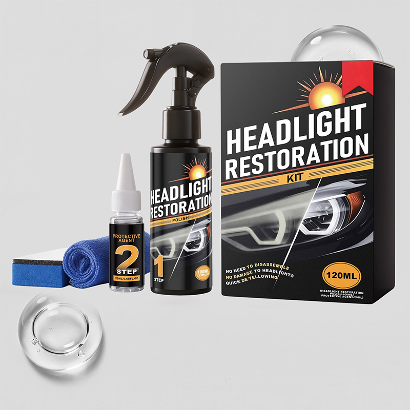 ⏳LAST DAY - Buy 2 Get 1 Free!!✨Professional Headlight Cleaner and Restorer Kit
