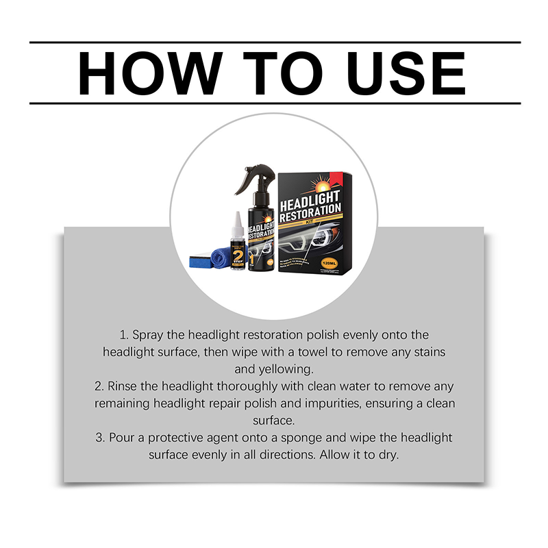⏳LAST DAY - Buy 2 Get 1 Free!!✨Professional Headlight Cleaner and Restorer Kit
