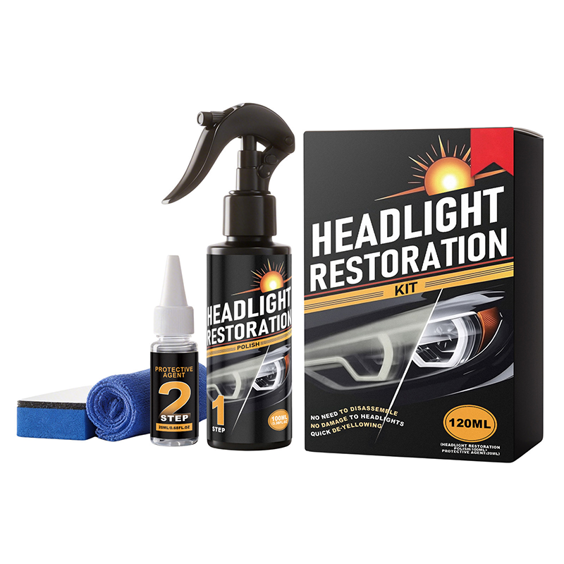 ⏳LAST DAY - Buy 2 Get 1 Free!!✨Professional Headlight Cleaner and Restorer Kit
