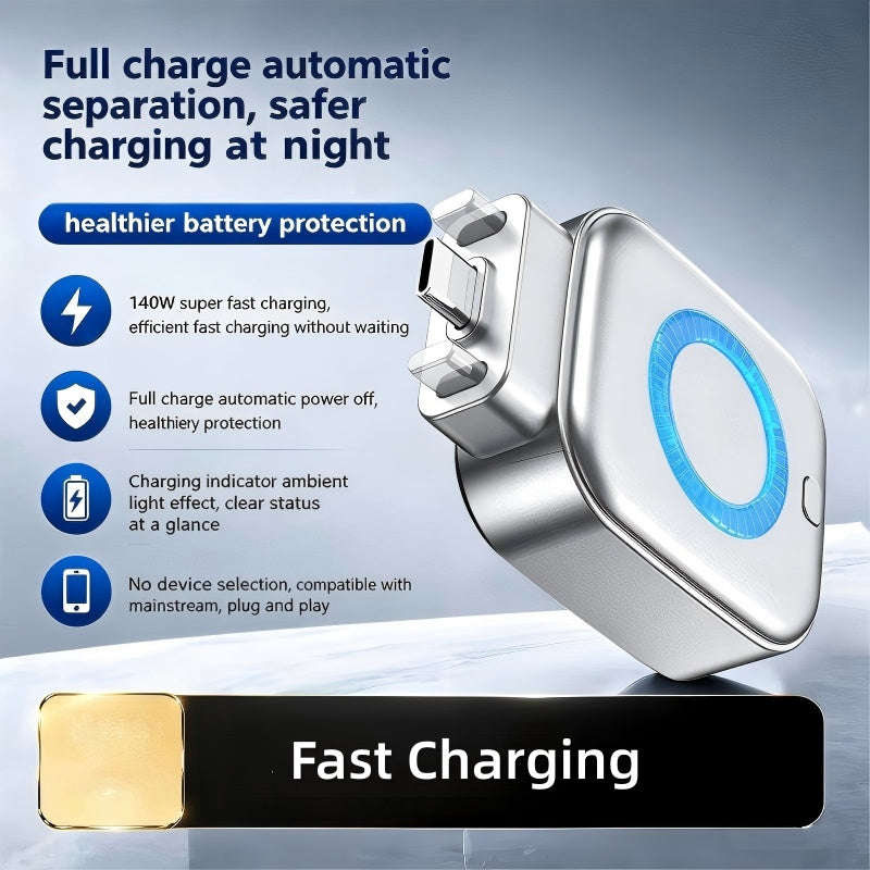 🌞Summer Awakening: 48% Off!⚡140W Super Fast Charger with AI Auto Shutdown – USB-C PD3.1 – Intelligent Battery Protection – Universal for iPhone, MacBook & Tablets