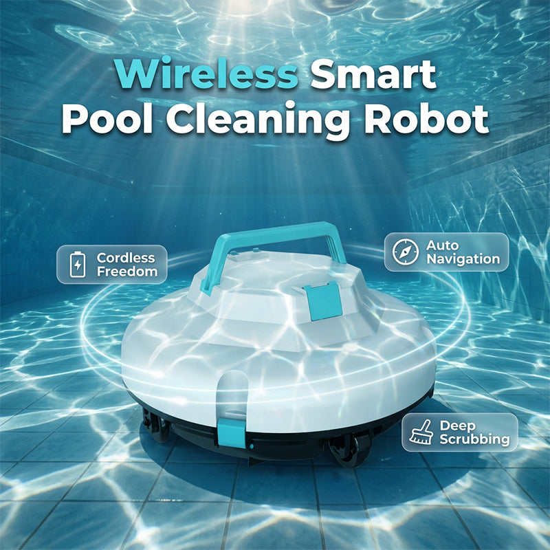 🤖Summer Limited-Time Offer☀️60% OFF!🌊Pool Cleaning Robot | Cordless · Powerful Suction · Smart Navigation · One-Touch Start · Easy-to-Remove Filter Basket🏖️