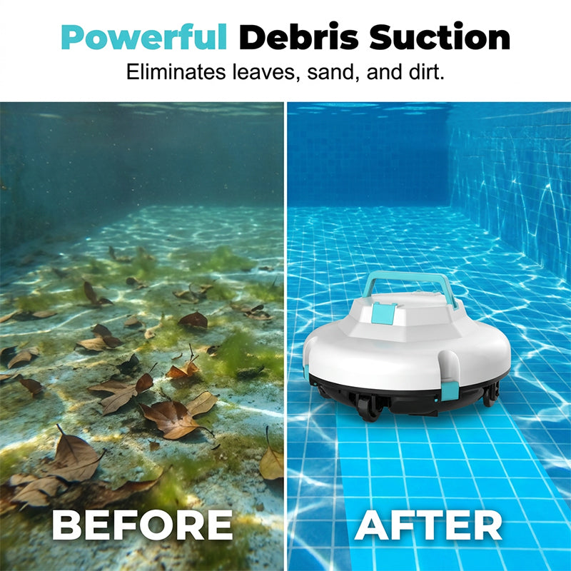 🤖Summer Limited-Time Offer☀️60% OFF!🌊Pool Cleaning Robot | Cordless · Powerful Suction · Smart Navigation · One-Touch Start · Easy-to-Remove Filter Basket🏖️
