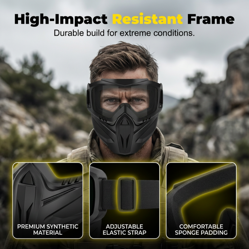 🥳2026 HOT SALE🥳💞50K+ SOLD!🏍️⚡ 50% OFF! Detachable Full Face Goggle Mask – Anti‑fog, windproof & breathable. Quick‑detach goggle system. Weld or ride, face fully protected! 🛡️✨
