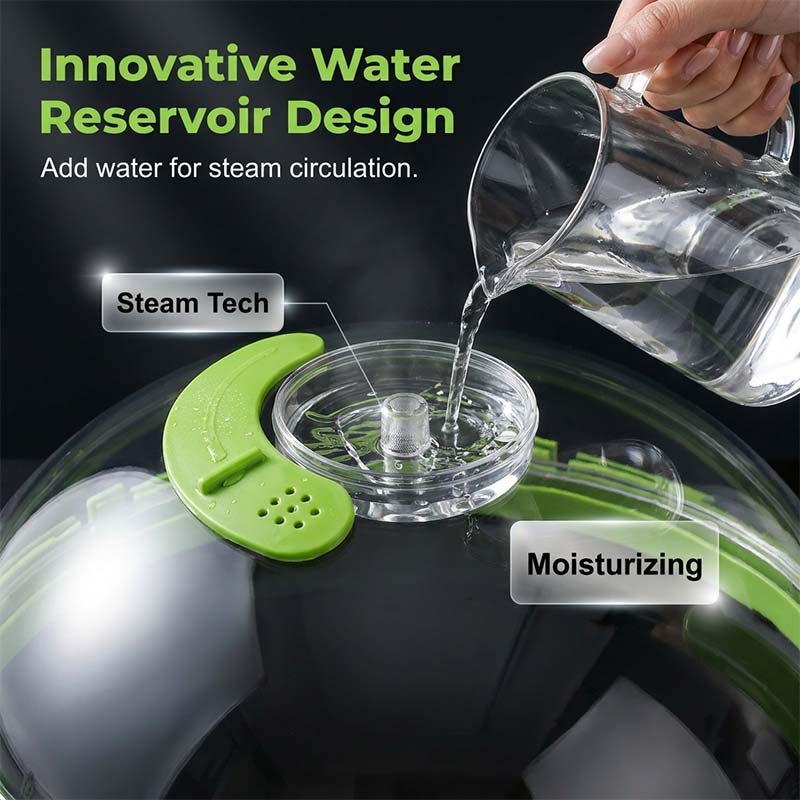 Splatter Cover with Water Reservoir – Easy Cleaning
