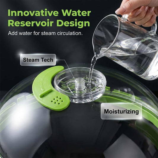 Splatter Cover with Water Reservoir – Easy Cleaning