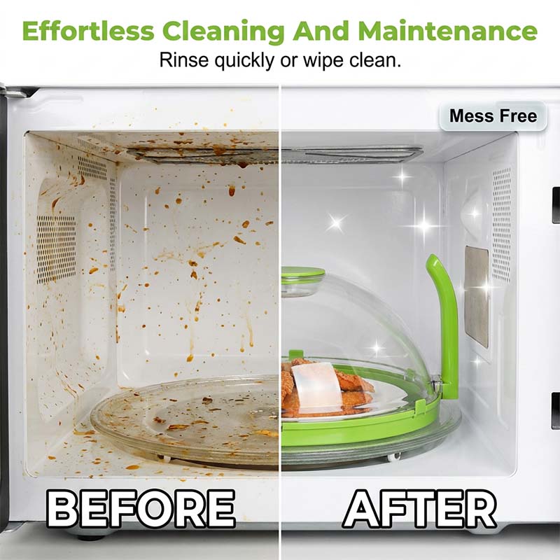 Splatter Cover with Water Reservoir – Easy Cleaning
