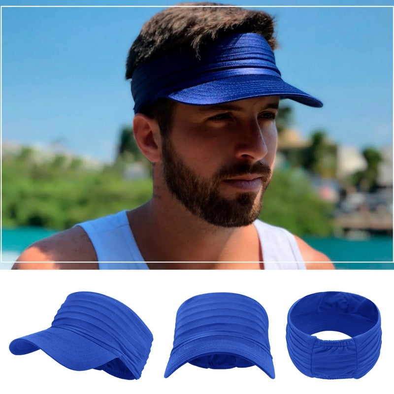 Unisex Pleated Sun Visor Hat for Sports & Outdoors