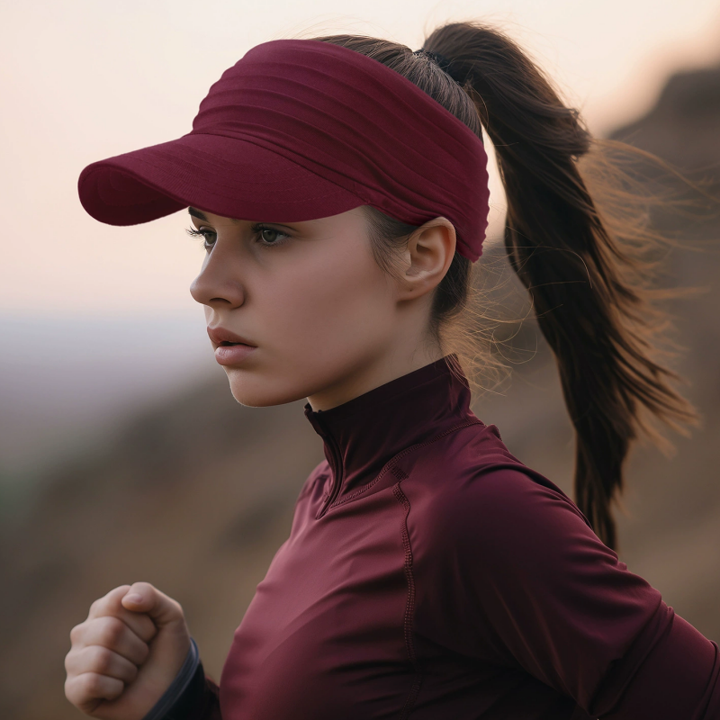 Unisex Pleated Sun Visor Hat for Sports & Outdoors