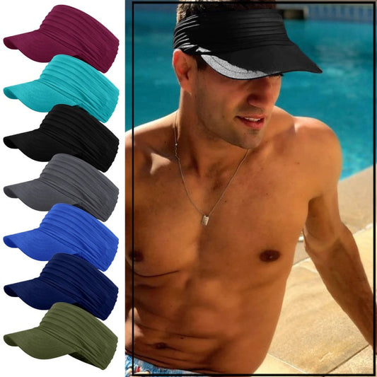 Unisex Pleated Sun Visor Hat for Sports & Outdoors