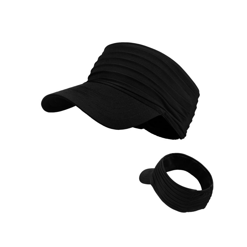 Unisex Pleated Sun Visor Hat for Sports & Outdoors
