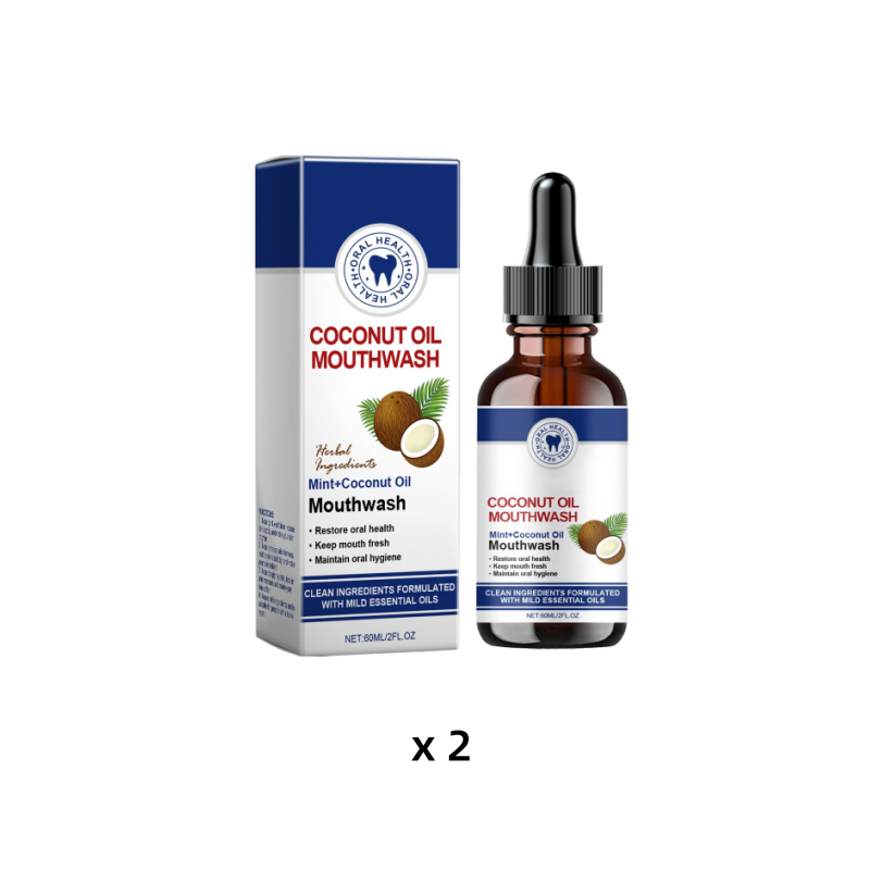 🔥BUY 2 GET 1 FREE🦷👍HOT SALE - Natural Coconut & Mint Oil Mouthwash Concentrate