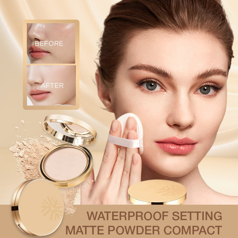 🔥🔥BUY 1 GET 1 FREE⚡Waterproof Setting Matte Powder Compact