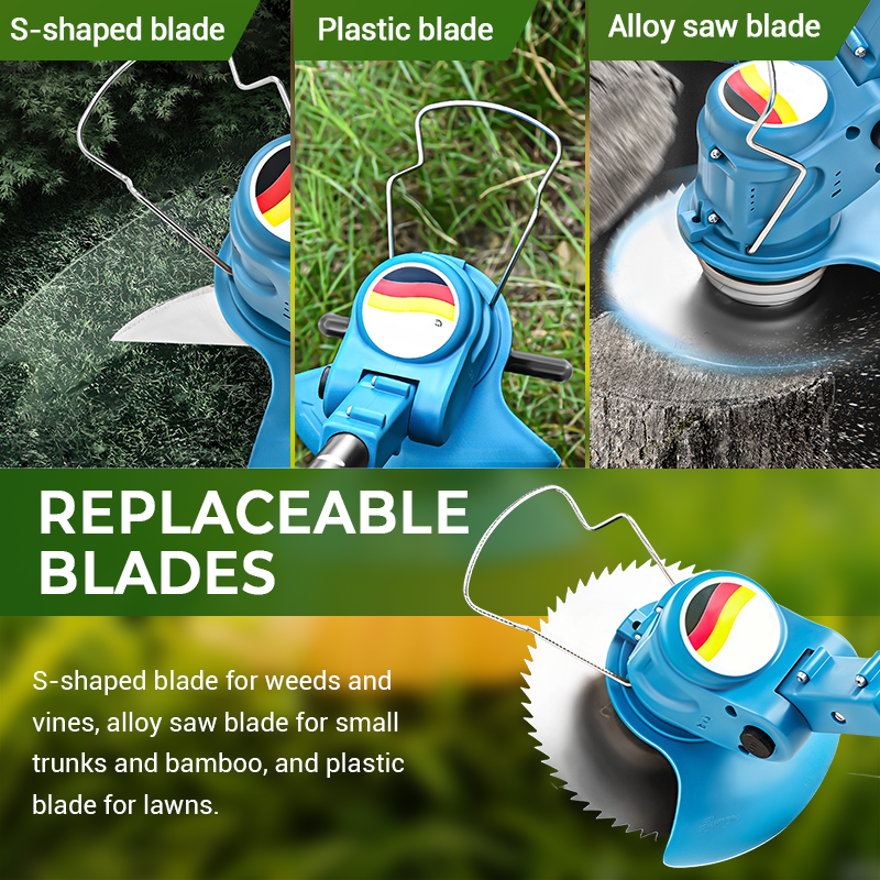 🌿 LIMITED-TIME 50% OFF! 💥 Multifunction Cordless Grass Trimmer Kit – Replaceable Blades, Adjustable Length, Flexible Head ✨