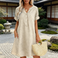 🏖️50% OFF!👗Women's V-Neck Tunic Dress – Relaxed Fit, Pockets & Breathable
