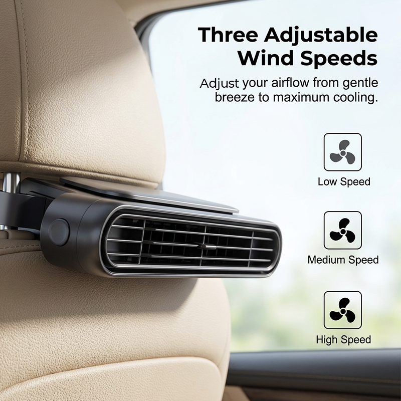 🔥LAST DAY SALE 50% OFF🏆Car Seat Fan 🌬️ – 3-Speed Rechargeable Clip-On Fan with 3000mAh Battery 🔋 | USB-C Charging ⚡ for Cars 🚗, Golf Buggies 🛺 & Campervans 🏕️