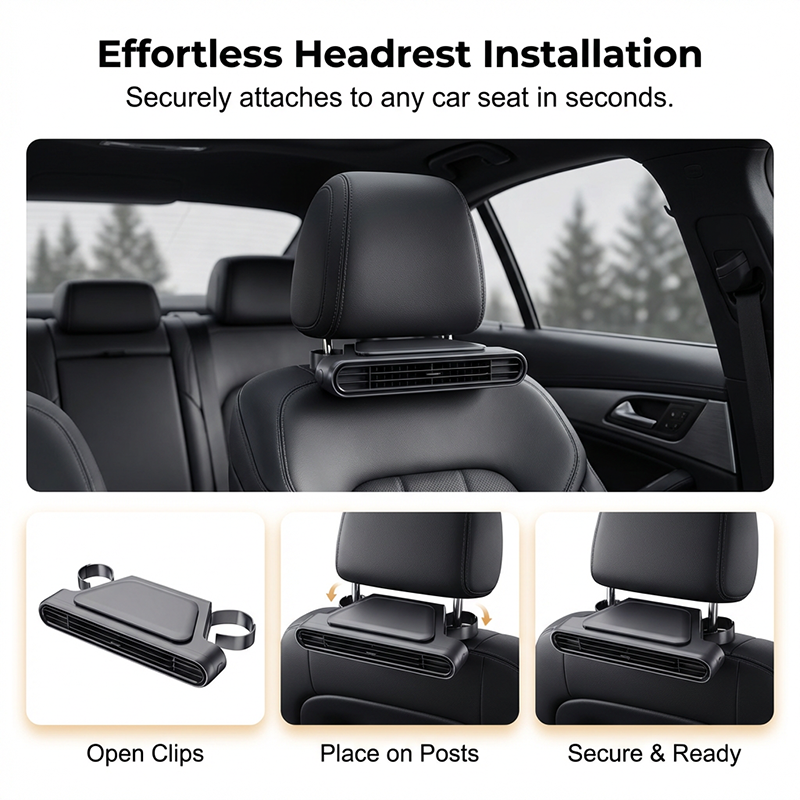 🔥LAST DAY SALE 50% OFF🏆Car Seat Fan 🌬️ – 3-Speed Rechargeable Clip-On Fan with 3000mAh Battery 🔋 | USB-C Charging ⚡ for Cars 🚗, Golf Buggies 🛺 & Campervans 🏕️