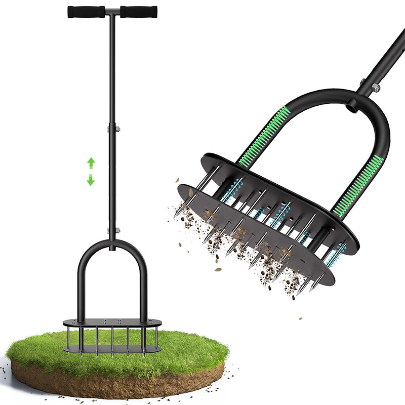🔥 Heavy-Duty Manual Lawn Coring Aerator