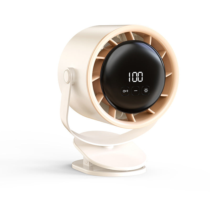 100-Speed Turbo Desk Fan – Ultra-Quiet Rechargeable Cooling, Smart Digital Display, Portable Vortex Air Circulator for Bedroom, Office & Home