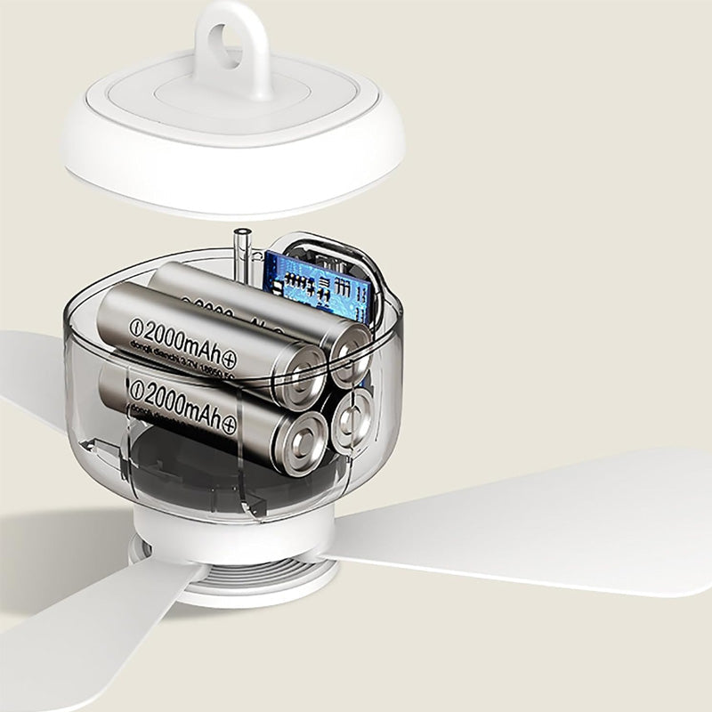 ⏳🔥LIMITED-TIME 50% OFF! 🌬️ Rechargeable Ceiling Fan with LED Light – Cool & Bright Anywhere ✨