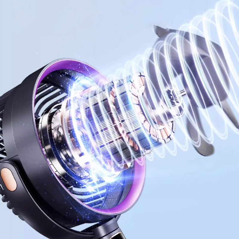 Portable Rechargeable Clip-On Automatic Oscillating Fan