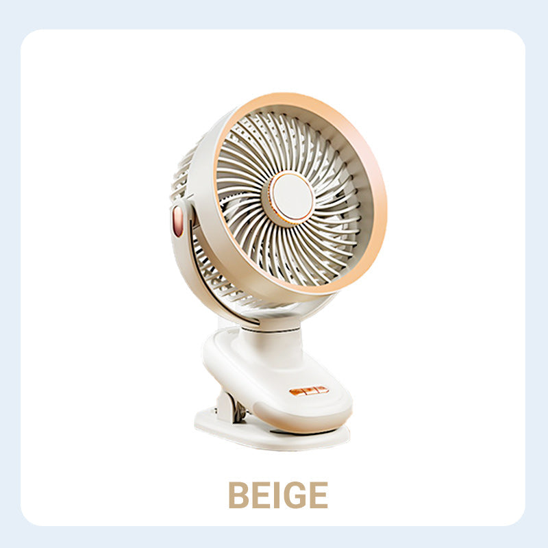 Portable Rechargeable Clip-On Automatic Oscillating Fan