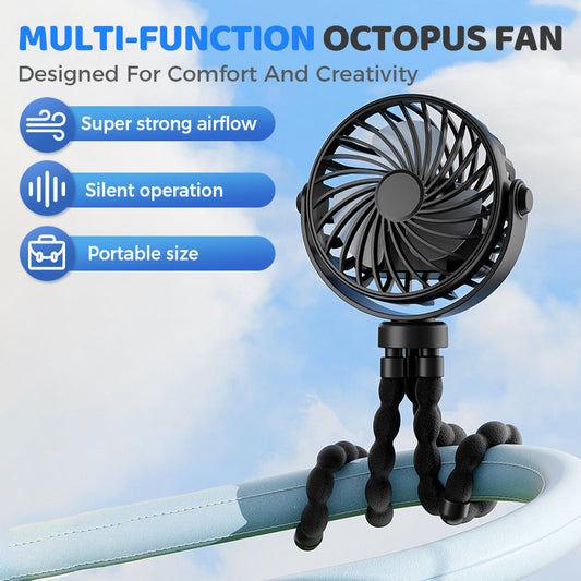 ☀️🌡️BUY 2 GET 1 FREE🌬️Mini Handheld Multi-Function Octopus Fan